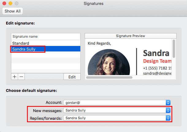 create an outlook signature on office for mac